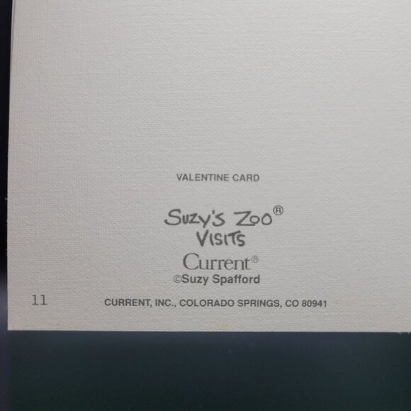 Vintage Valentine Friendly Card Envelope Cute Duck Holding Heart Design - Picture 4 of 5